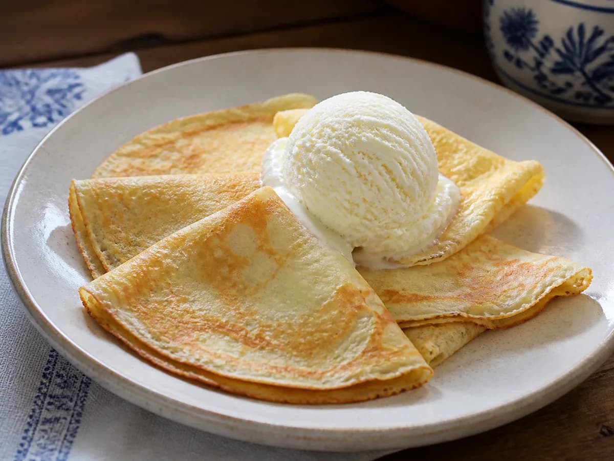Crepes com Gelado