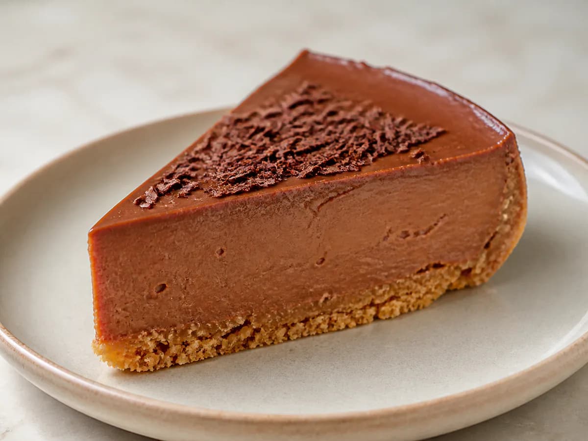 Pormenor de uma porção de Delícia de Caramelo e Chocolate