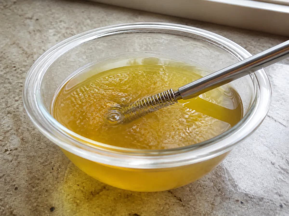 Preparação de Doce Gelado de Ananás durante a confeção