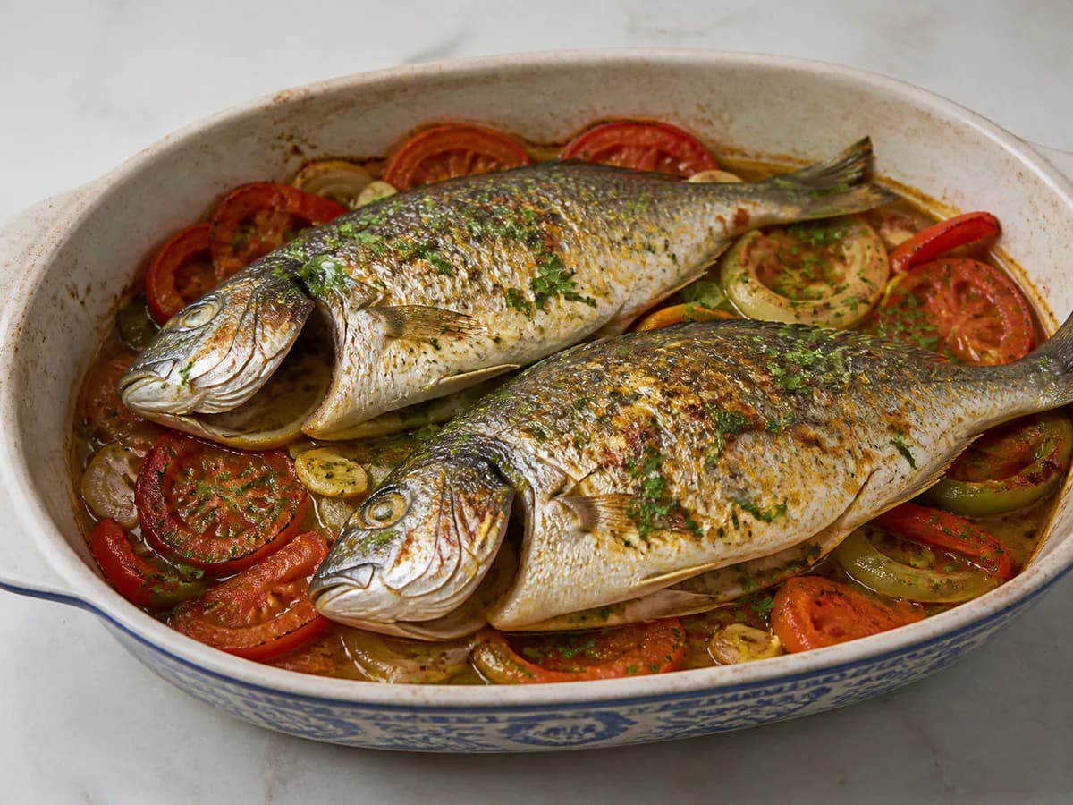 Dourada no Forno à Espanhola