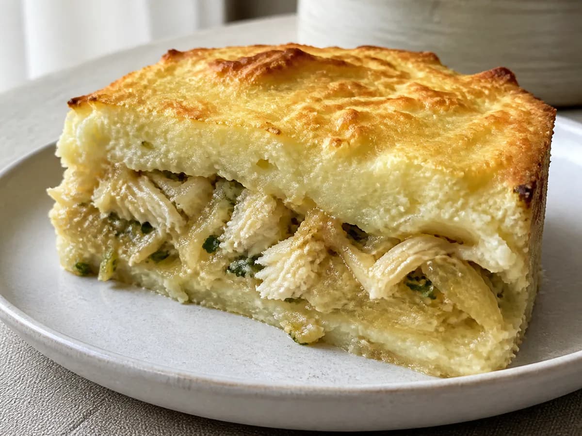 Pormenor de uma porção de Empadão de Bacalhau na Bimby