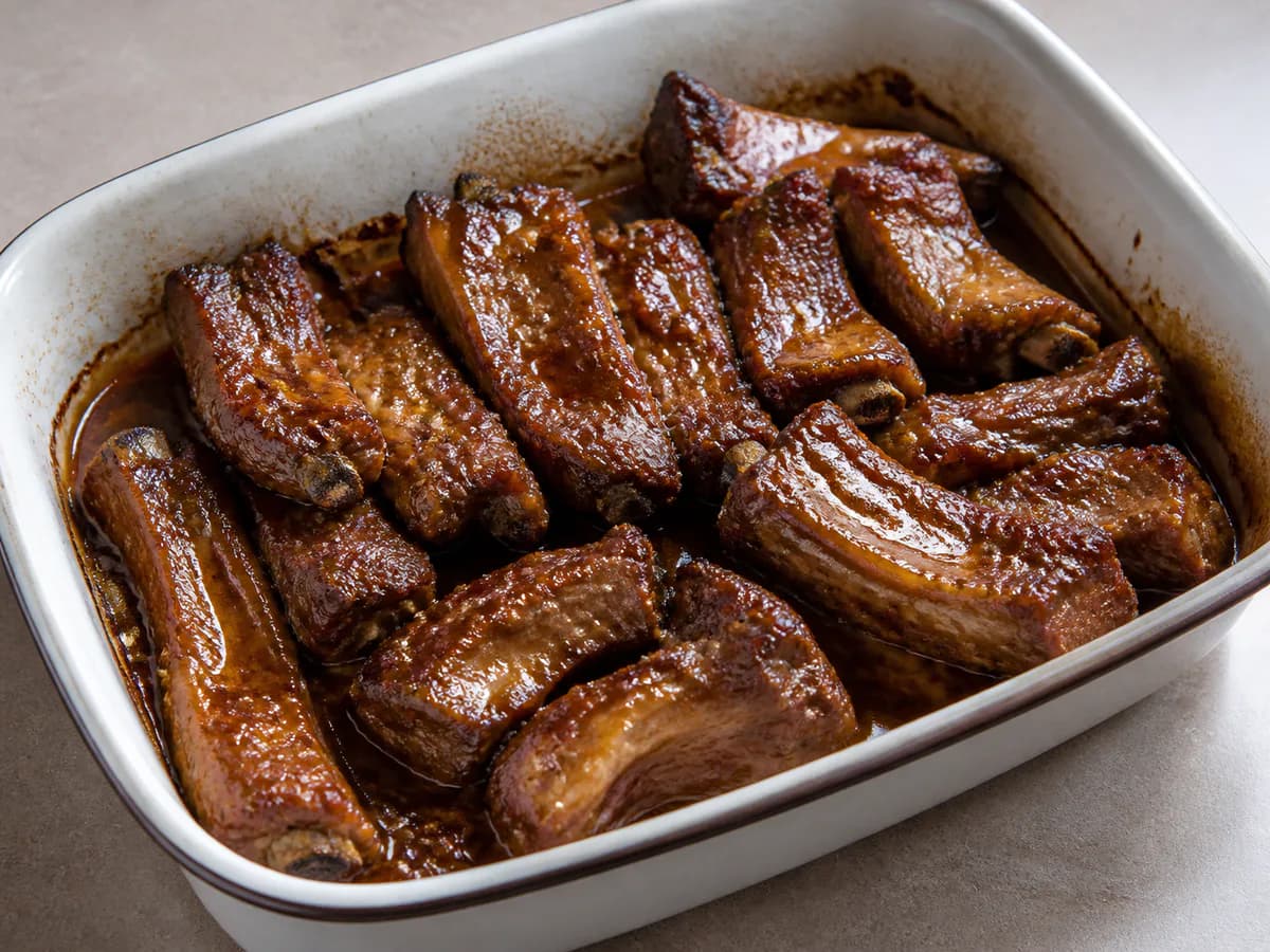 Entrecosto Agridoce no Forno com Gengibre e Mel