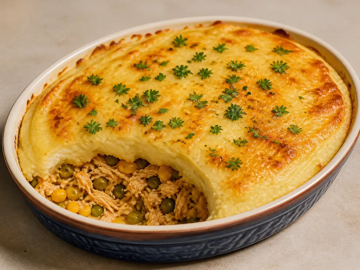 Escondidinho de Frango com Puré de Batatas