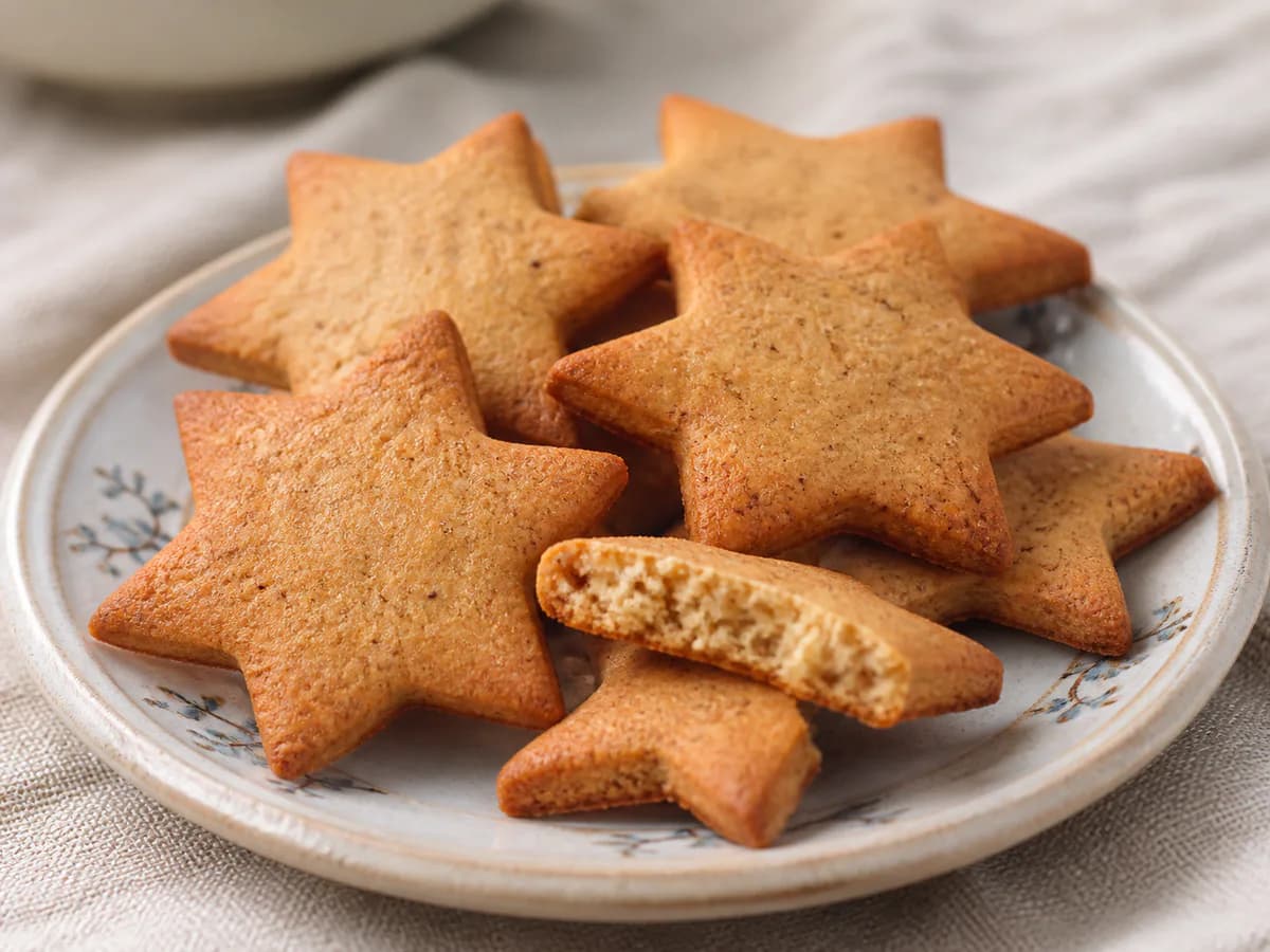 Pormenor de uma porção de Estrelas de Canela Para Vos Desejar Um Feliz Natal