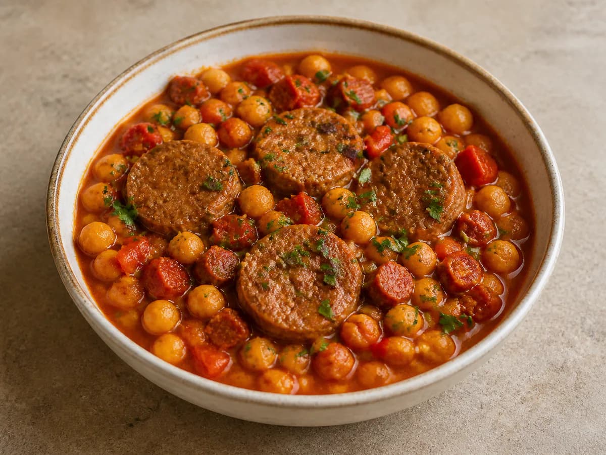 Estufado Mediterrânico de Grão e Farinheira