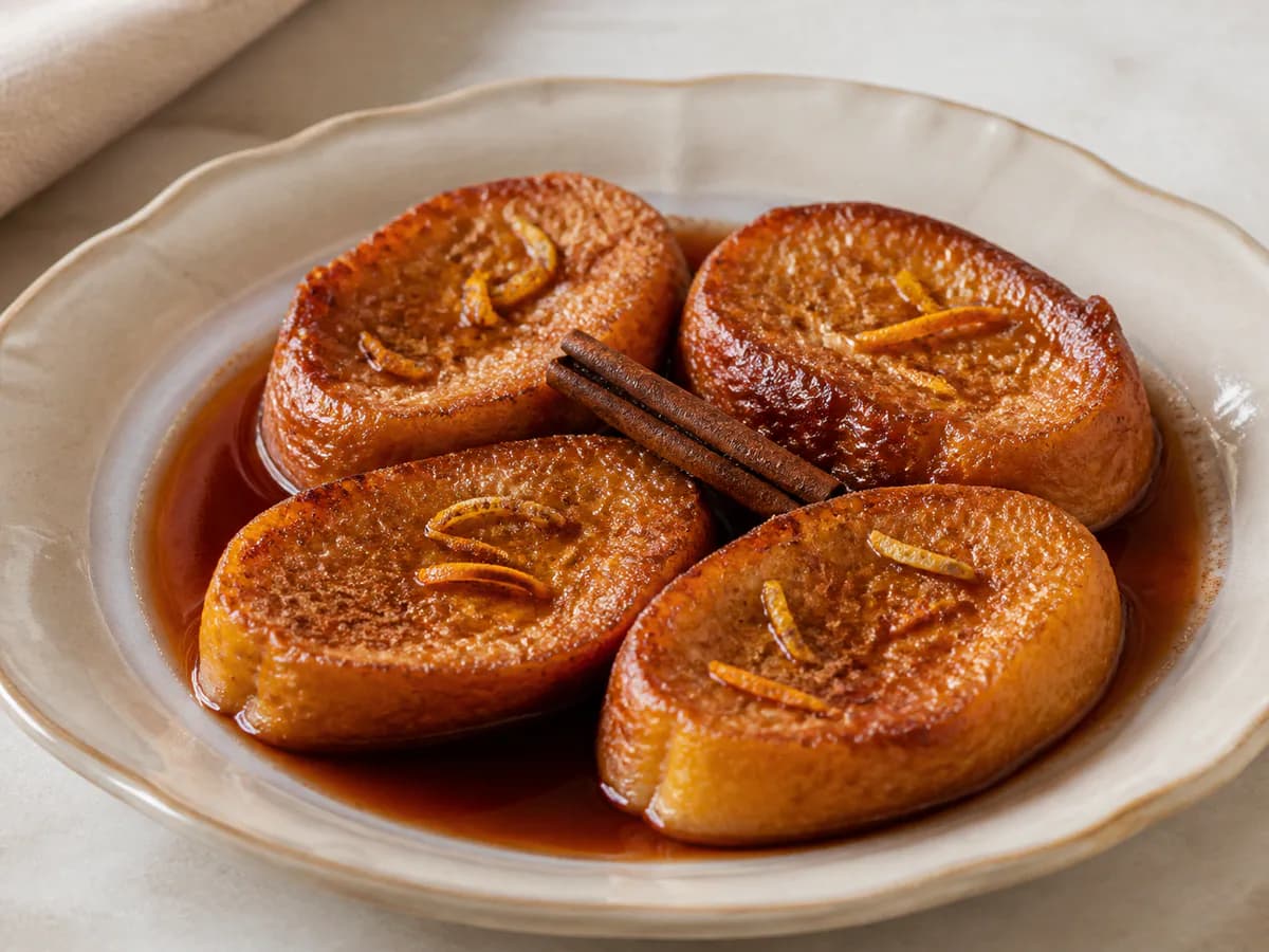 Fatias Douradas com Calda de Vinho do Porto
