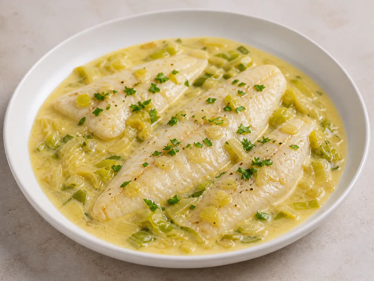 Filetes de Linguado com Alho Francês