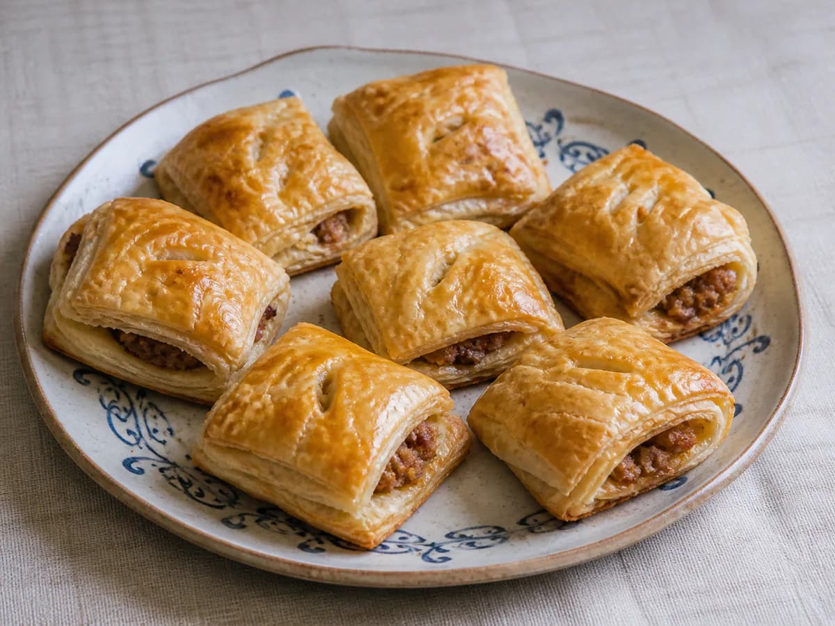 Folhadinhos de Alheira com Doce de Maçã
