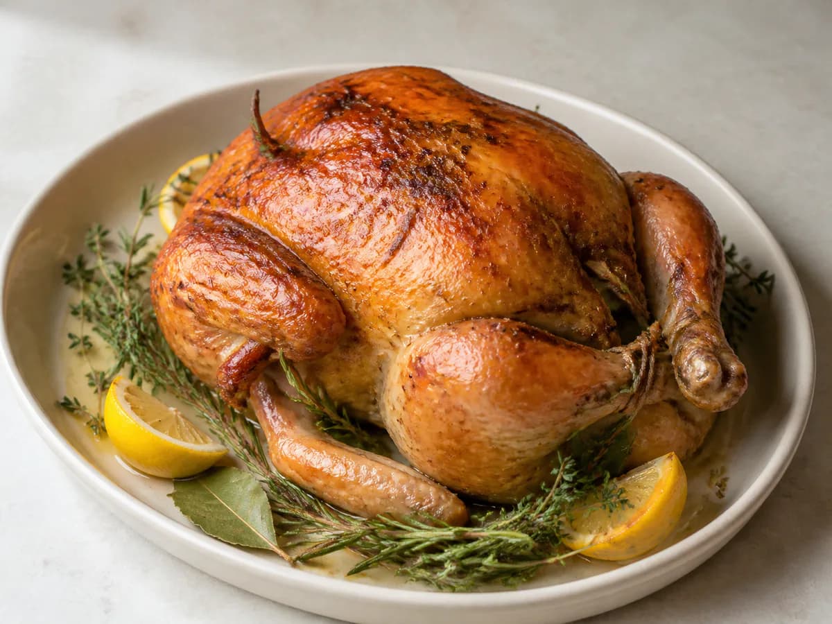 Frango Assado no Forno com Ervas Aromáticas