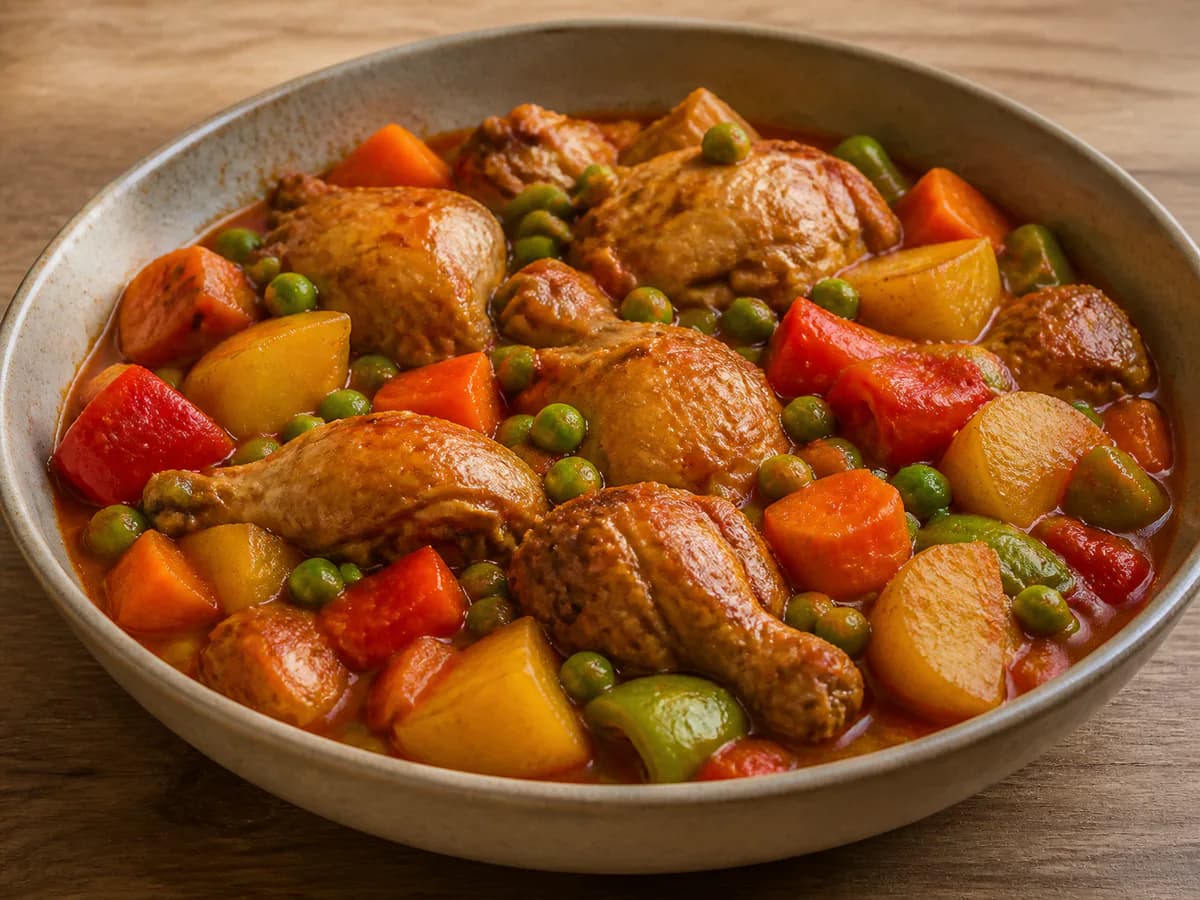Frango Campestre Guisado com Legumes
