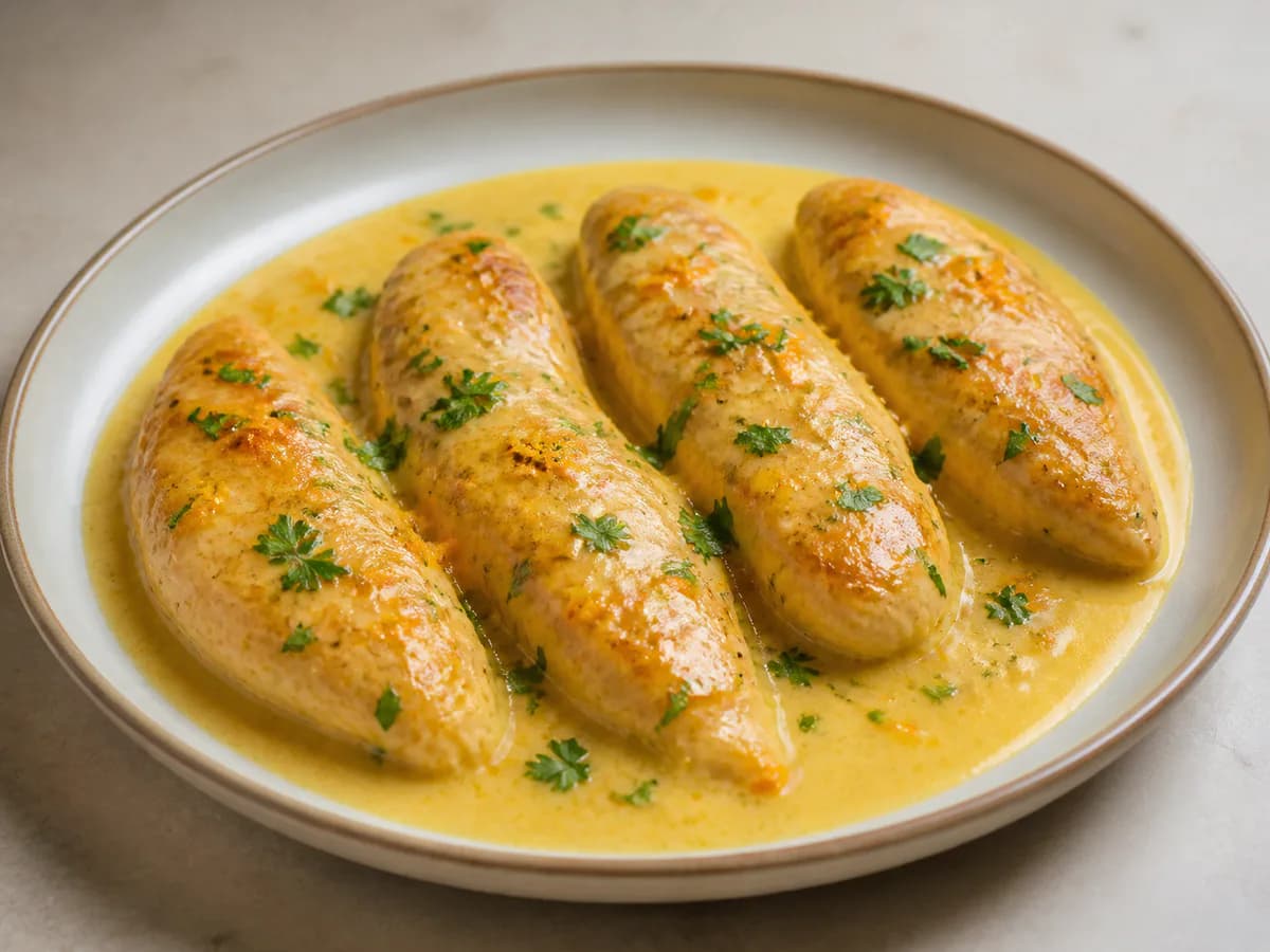 Frango com Molho Cremoso de Tangerina