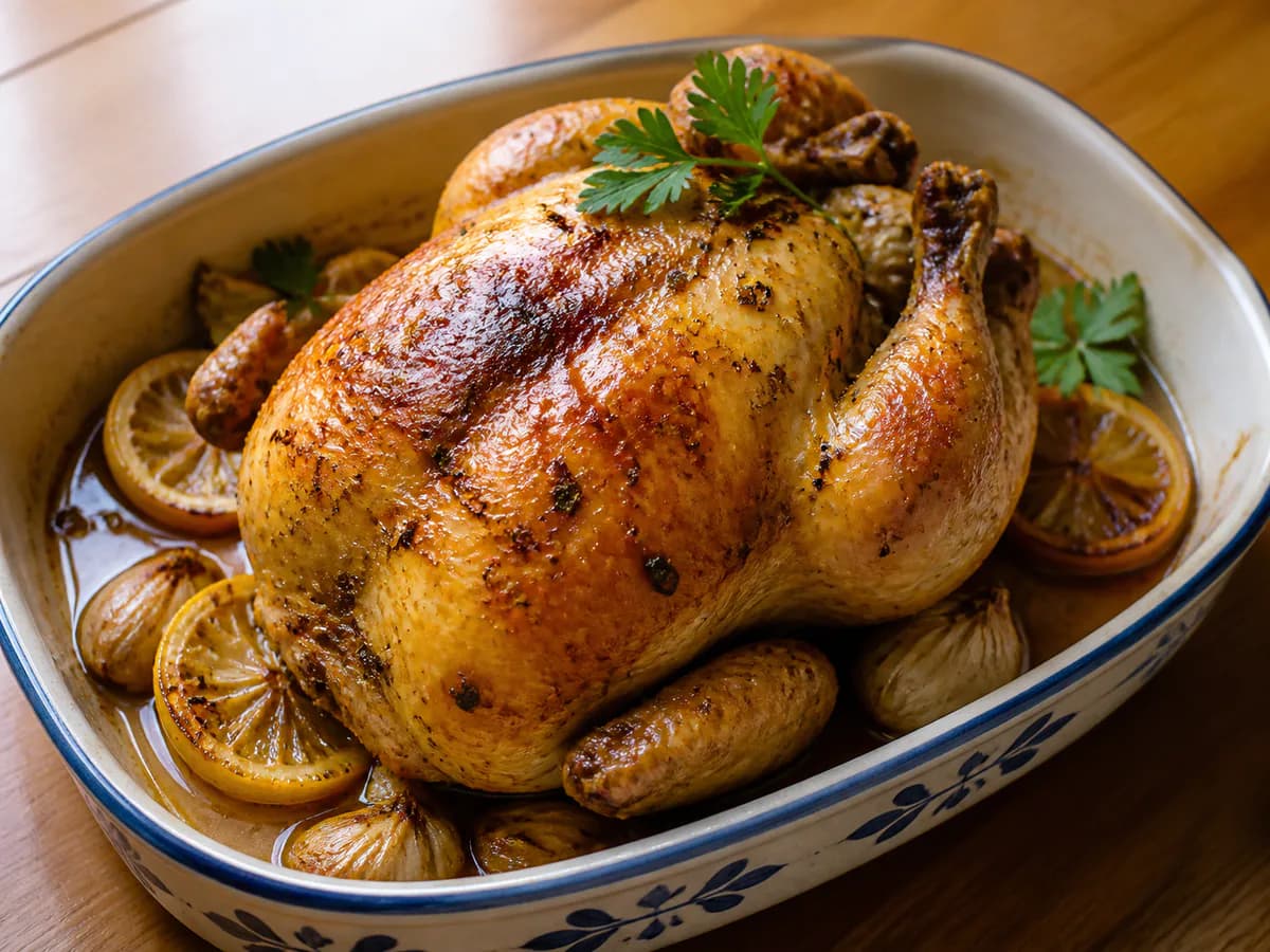 Frango no Forno com Cachaça e Limão