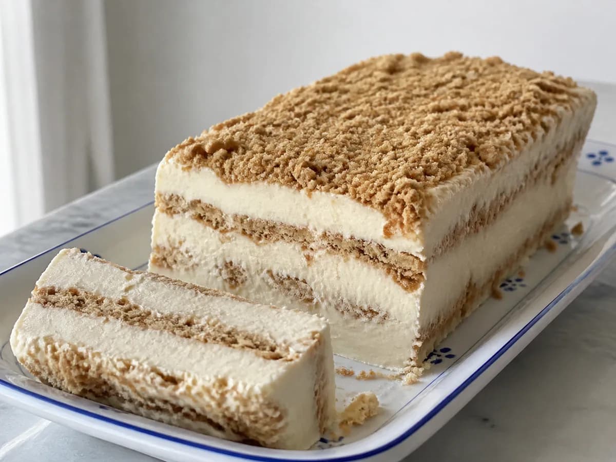 Gelado de Natas com Bolacha Maria