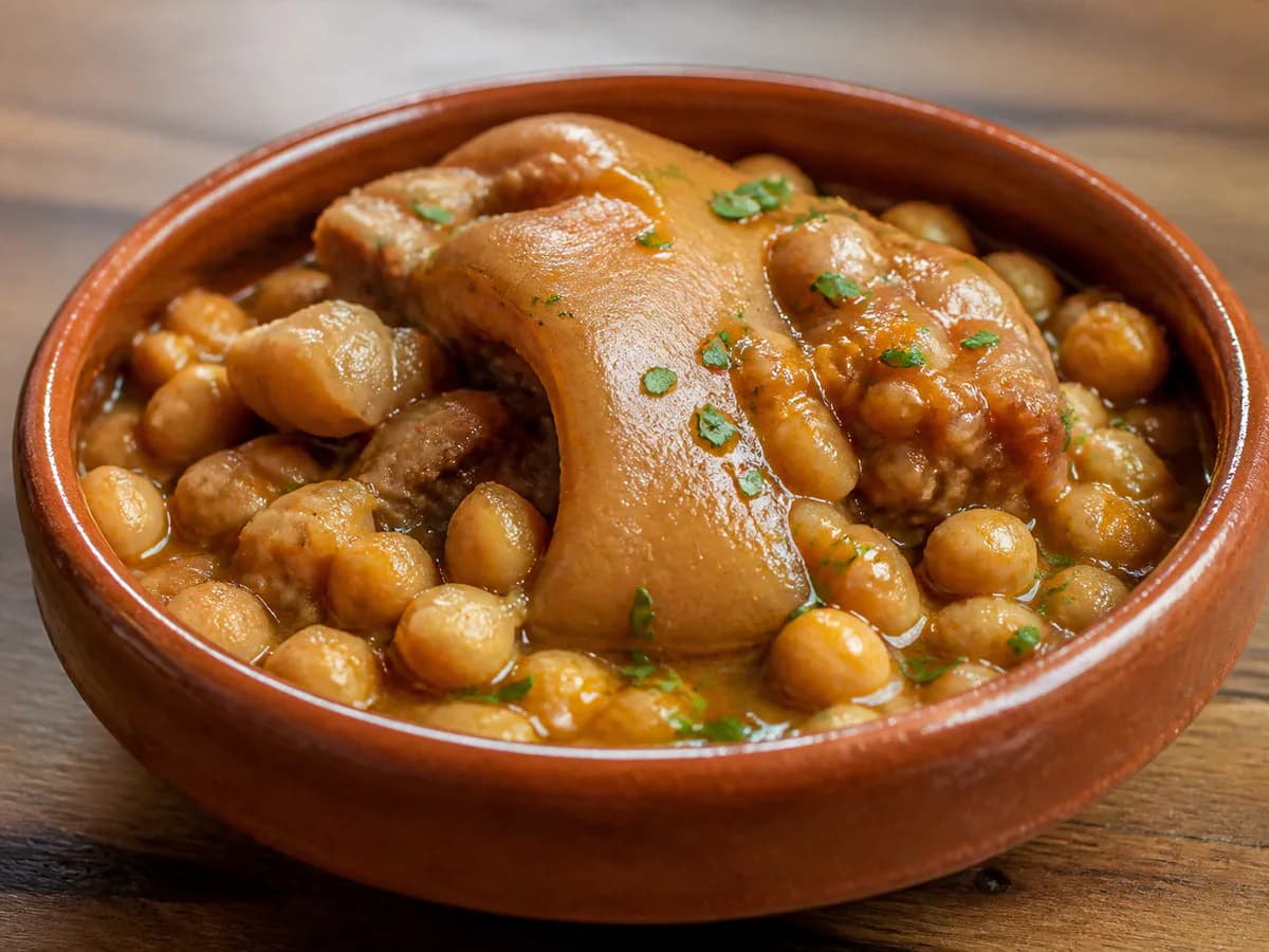 Pormenor de uma porção de Graozada de Pezinhos de Porco