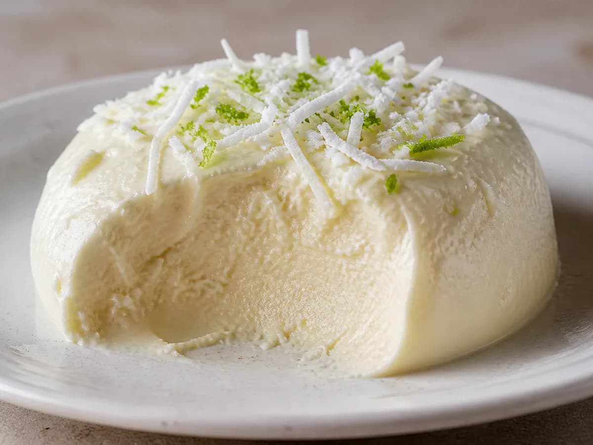 Iogurte de Chocolate Branco e Coco Cremoso