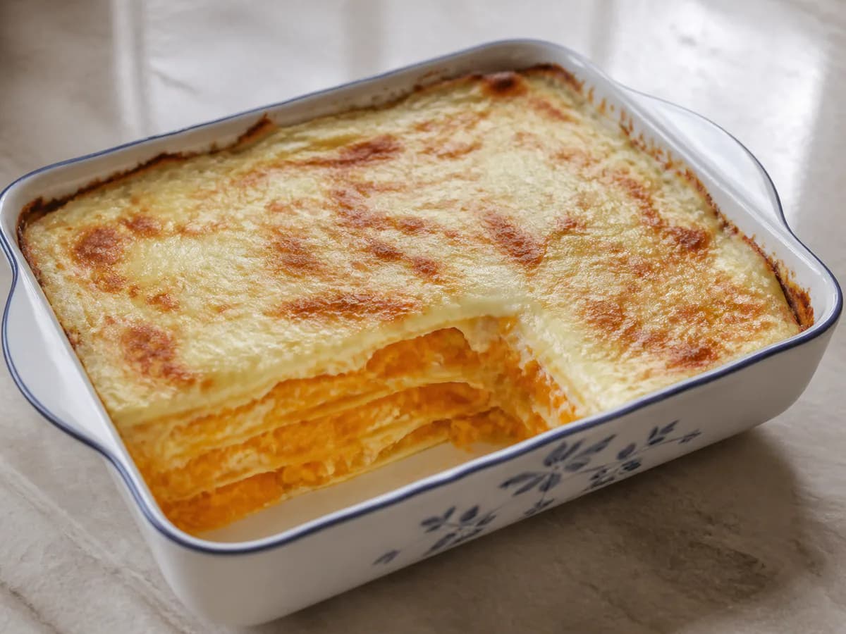Lasanha de Abóbora e Batata Doce