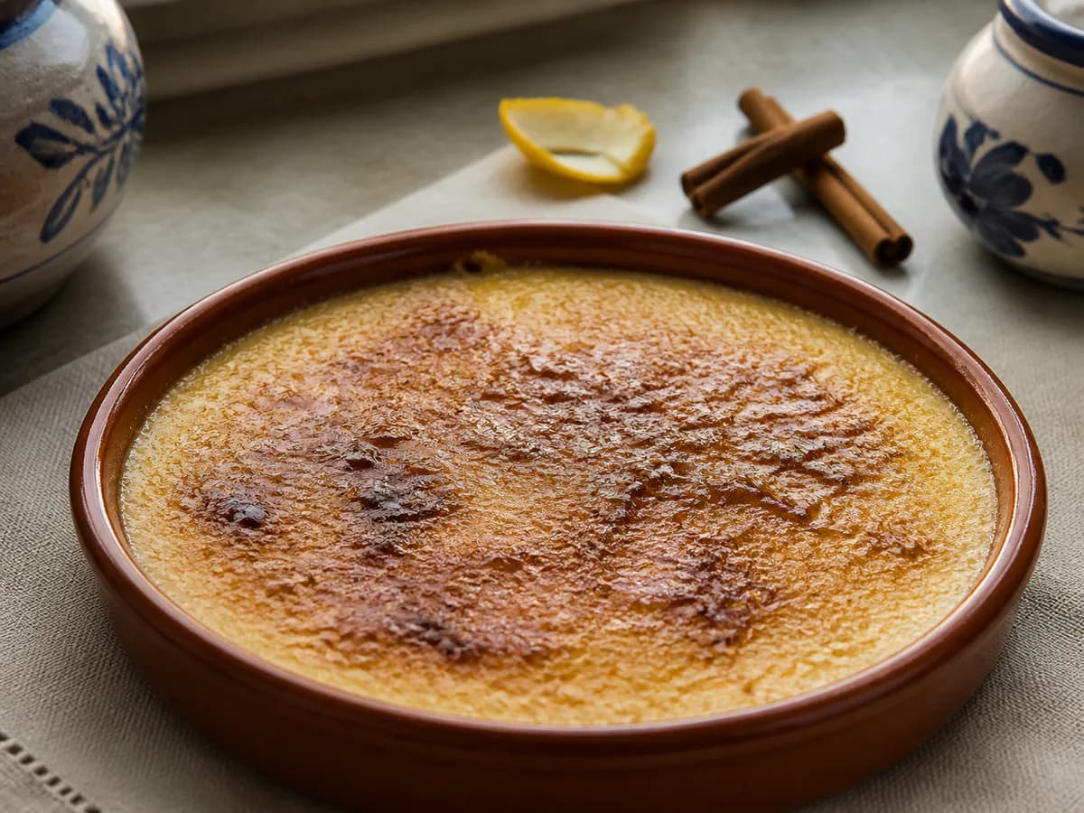 Leite-Creme Queimado com 200 g de Açúcar