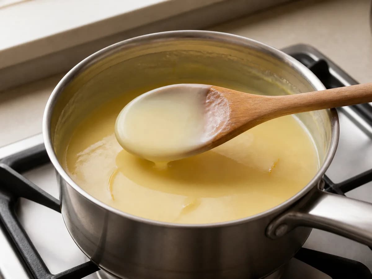 Preparação de Leite Creme – Um Clássico de Portugal durante a confeção