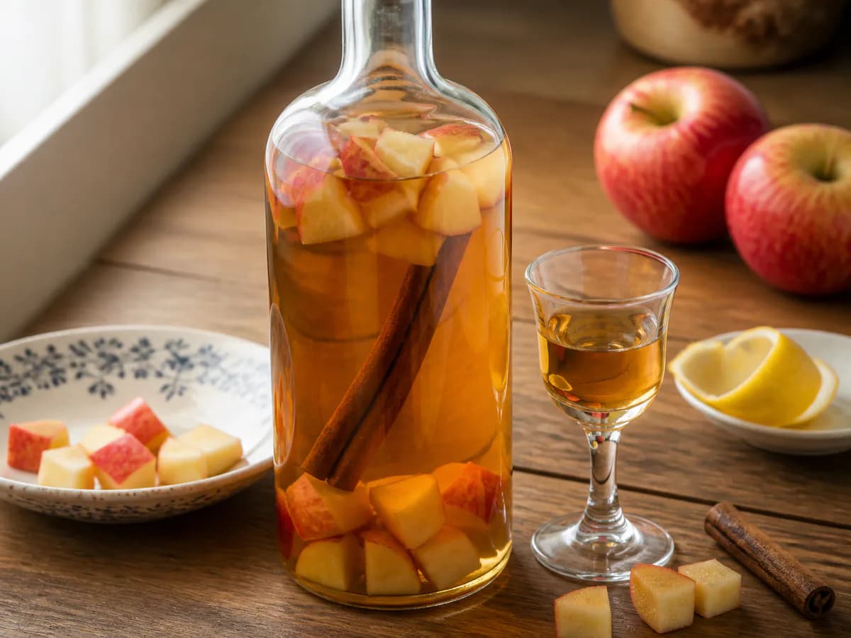 Licor de Maçã e Canela
