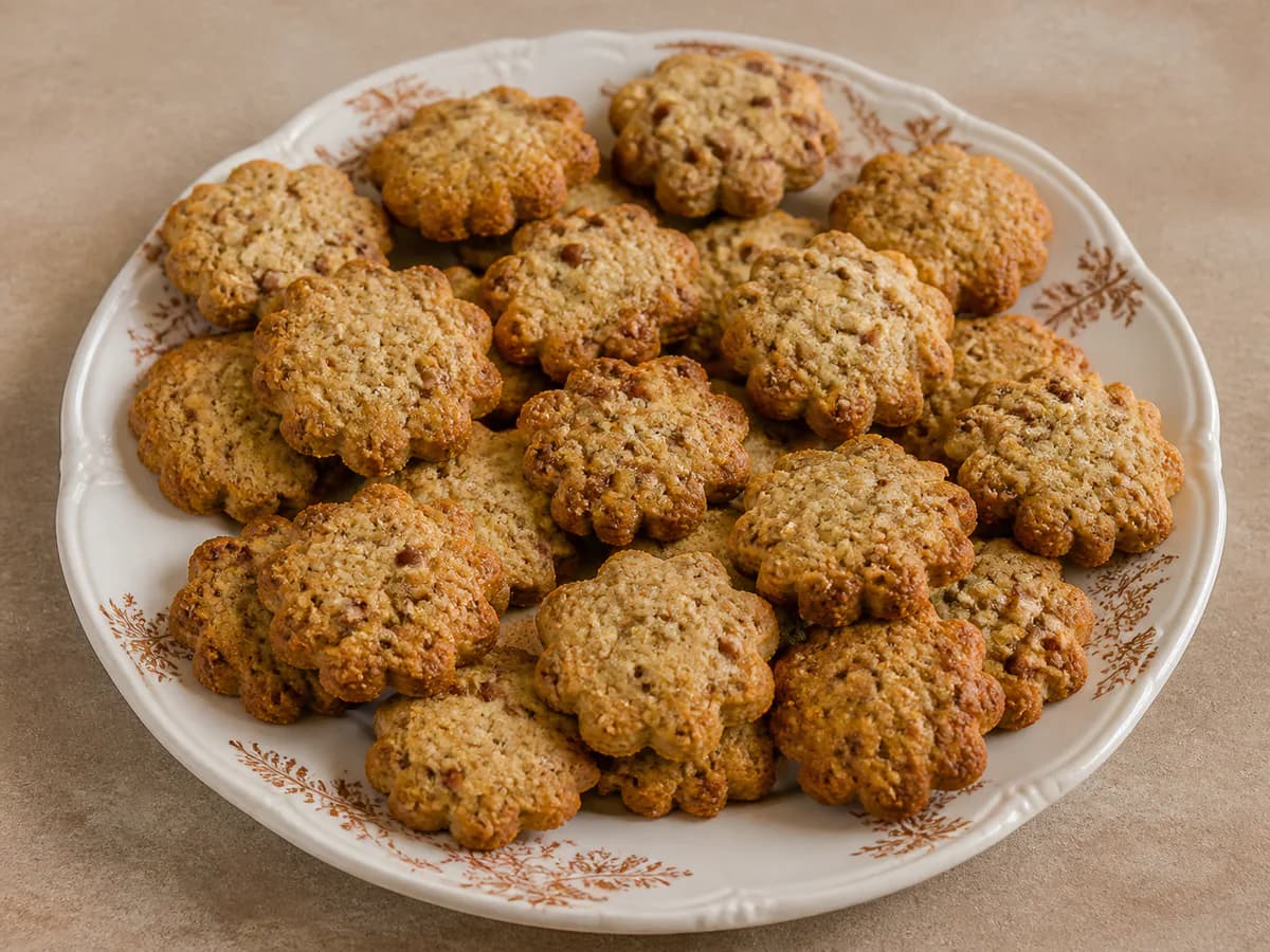 Bolachas de Noz Pecã e Canela