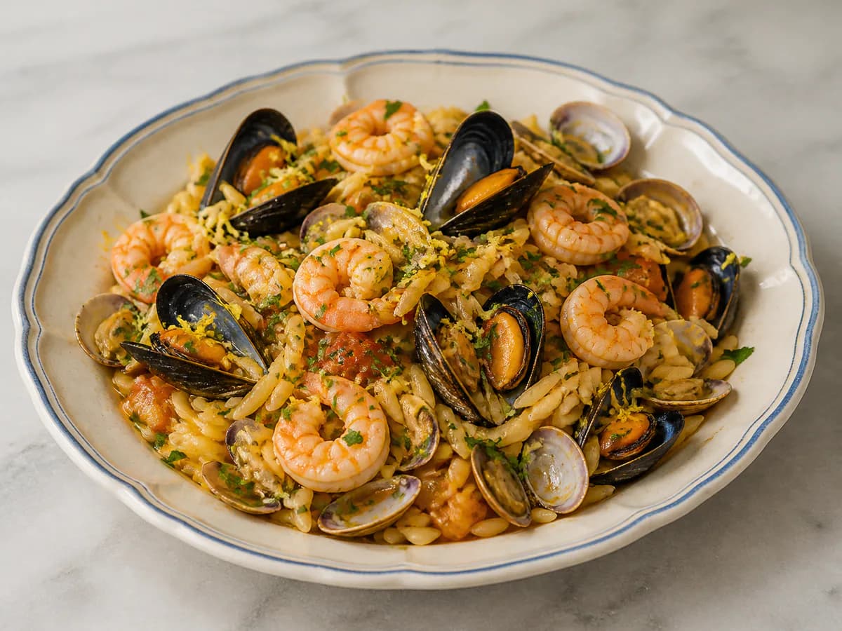 Massada de Marisco Salteado com Limão
