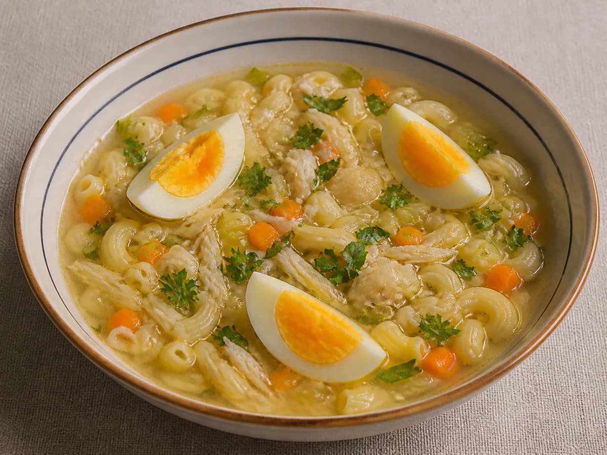 Massinha de Bacalhau com Ovo
