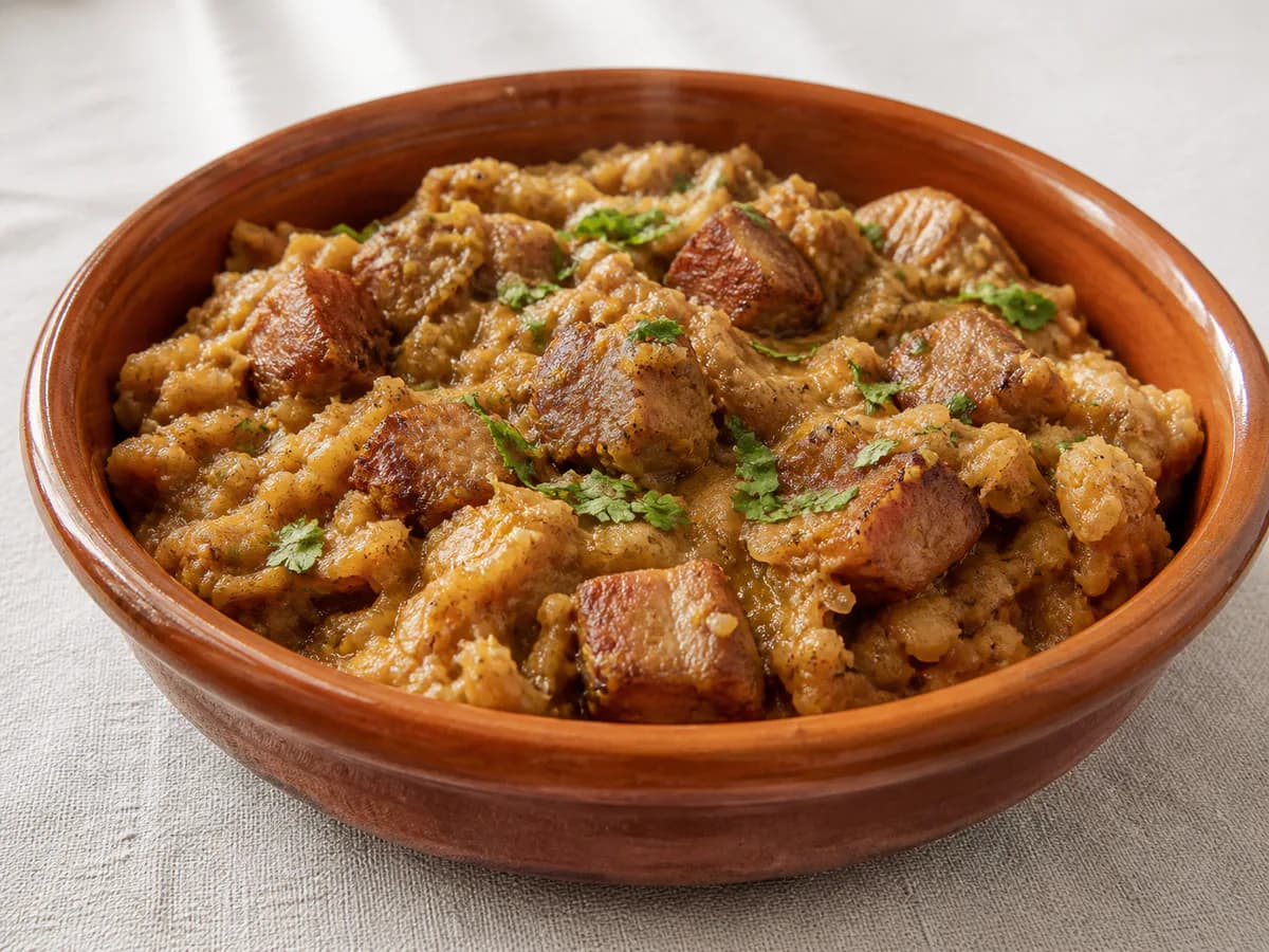 Migas com Carne de Porco à Alentejana