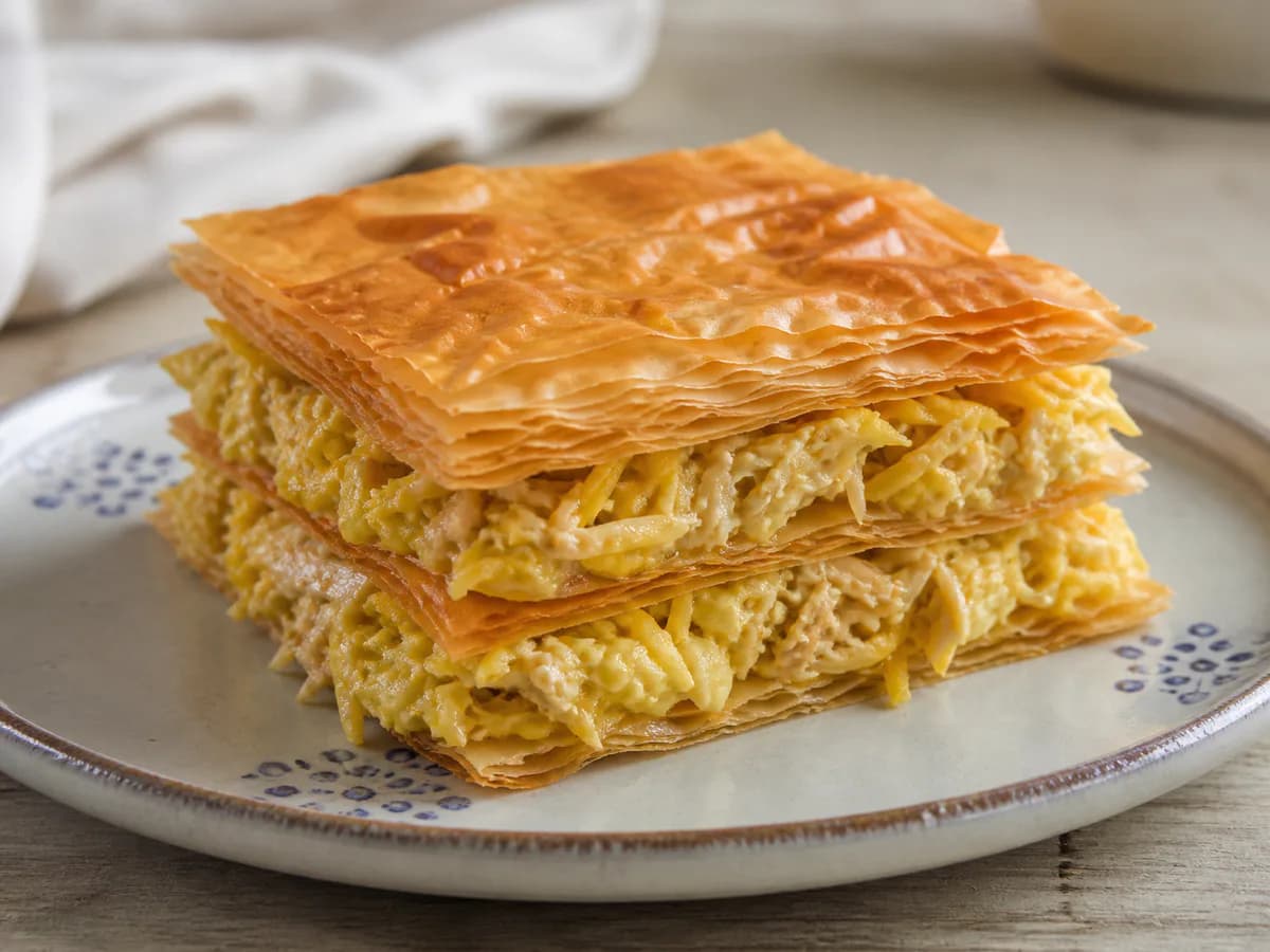 Mil Folhas de Bacalhau à Brás Desconstruído