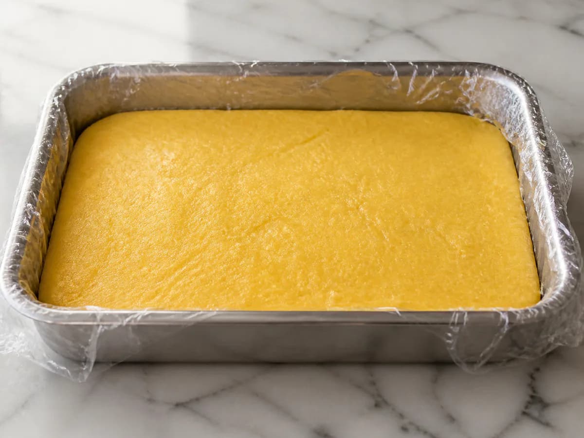 Preparação de Milho Frito à Madeirense durante a confeção