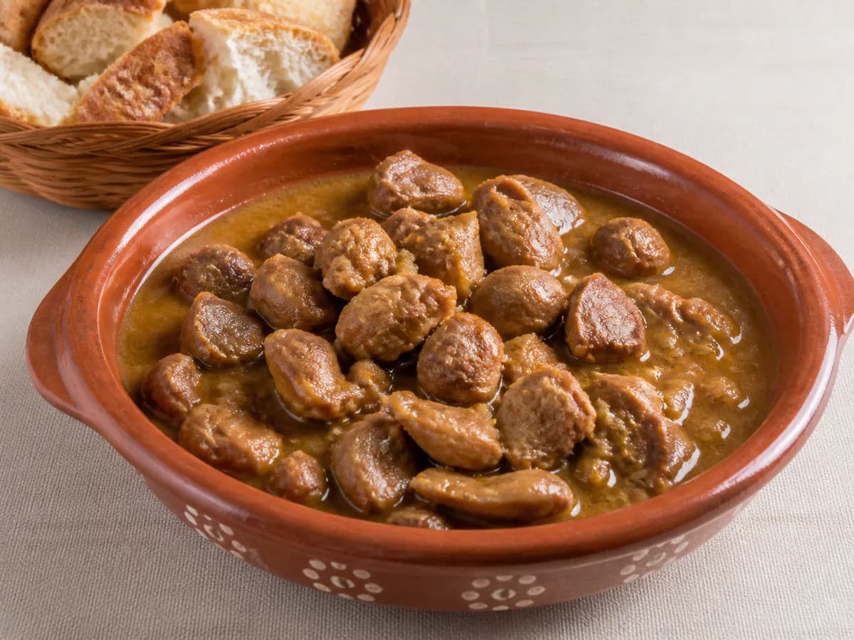 Pormenor de uma porção de Moelas à Portuguesa na Bimby