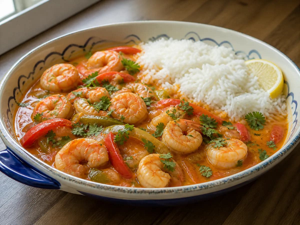 Moqueca de Camarão com Leite de Coco