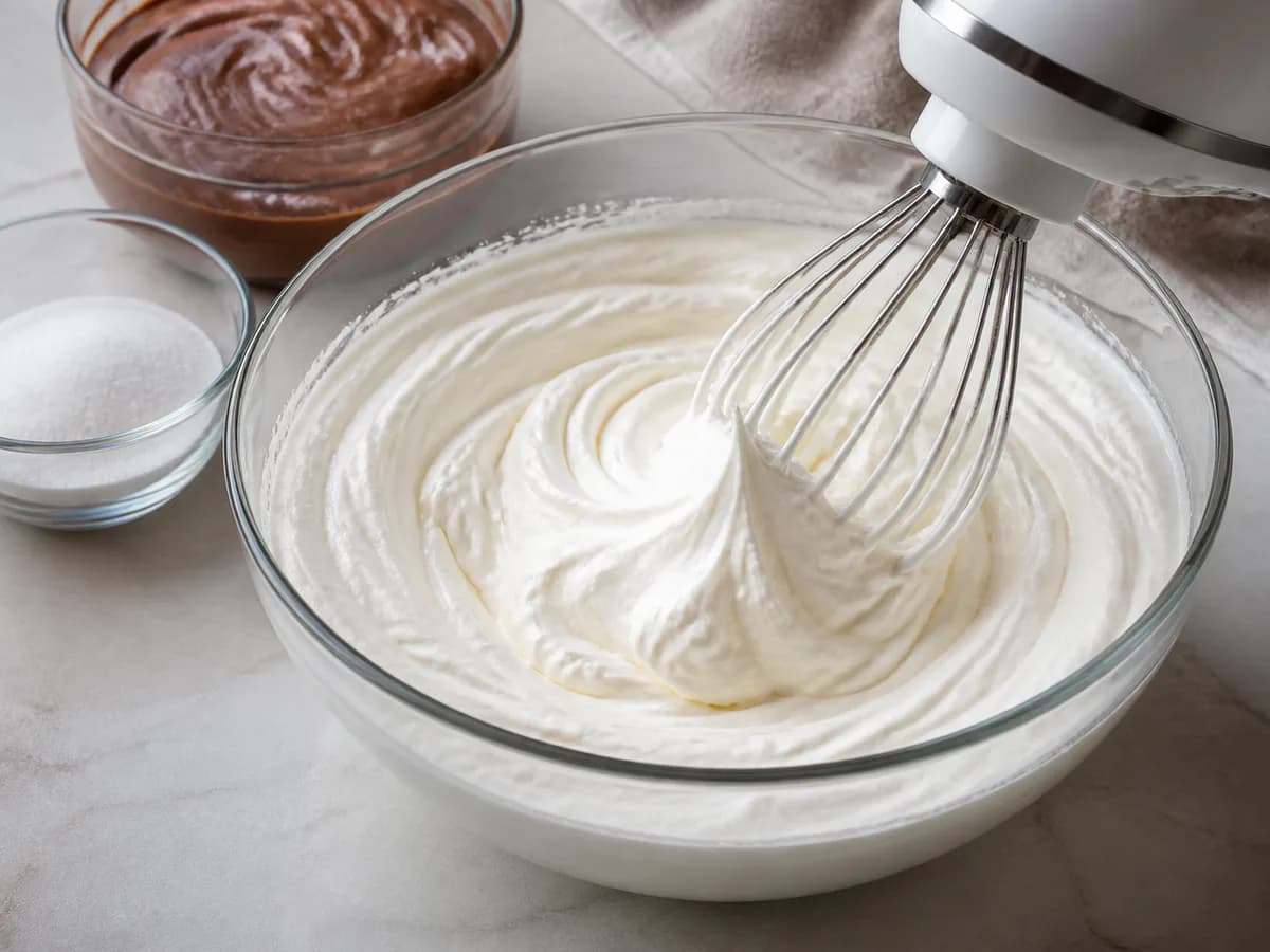 Preparação de Mousse de Castanhas e Chocolate durante a confeção