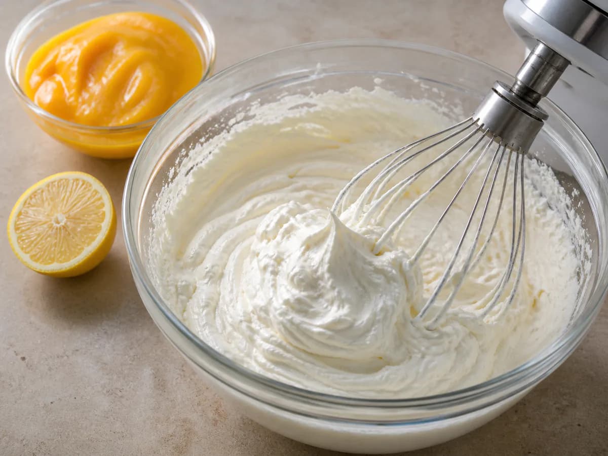 Preparação de Mousse de Manga Cremosa durante a confeção