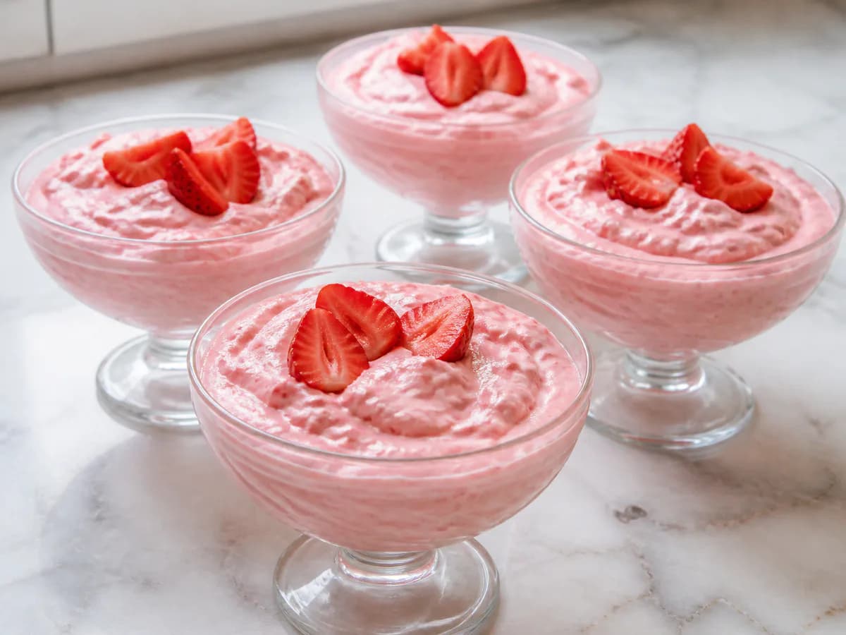 Mousse de Morango em 5 Minutos