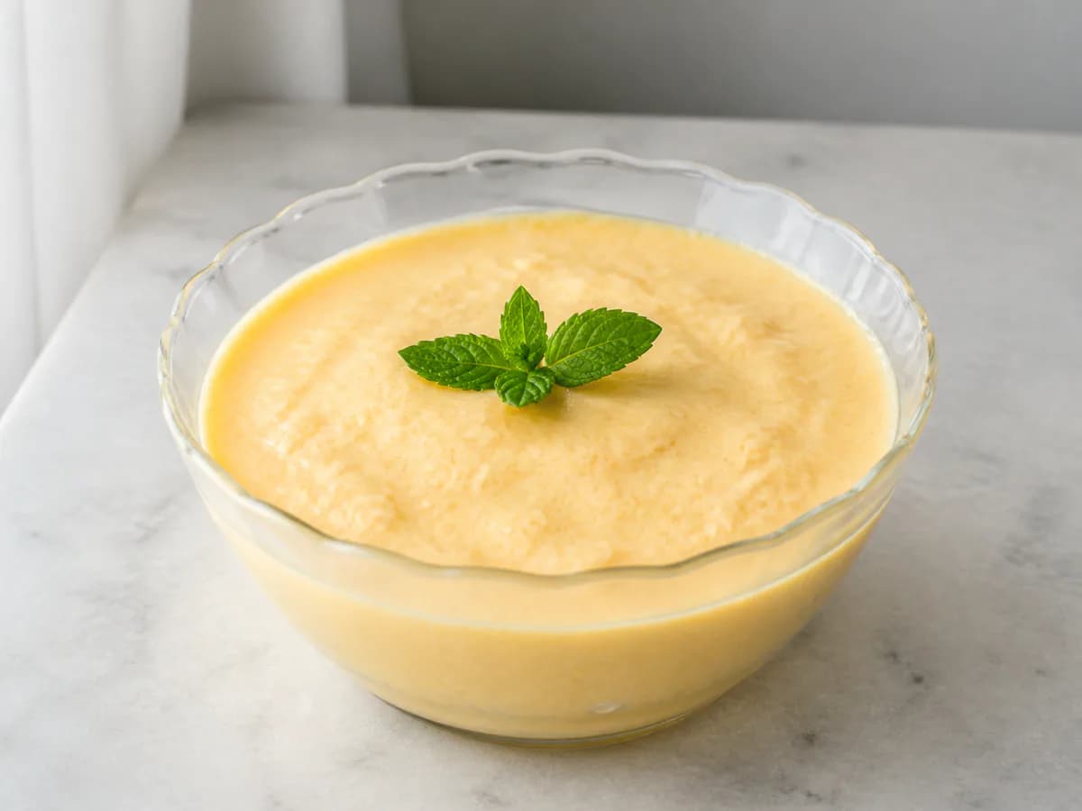 Mousse de Pêssego e Ananás