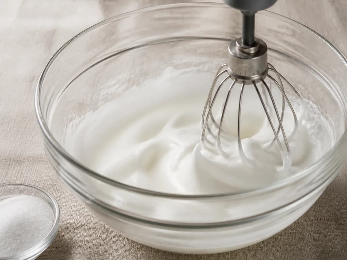 Preparação de Mousse de Pêssego com Natas na Bimby durante a confeção