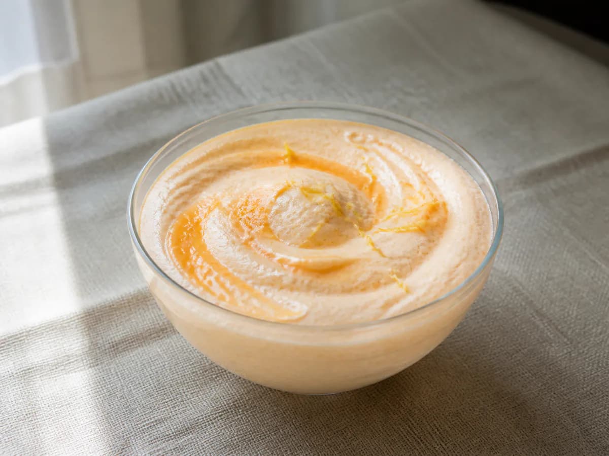 Mousse de Pêssego com Natas na Bimby
