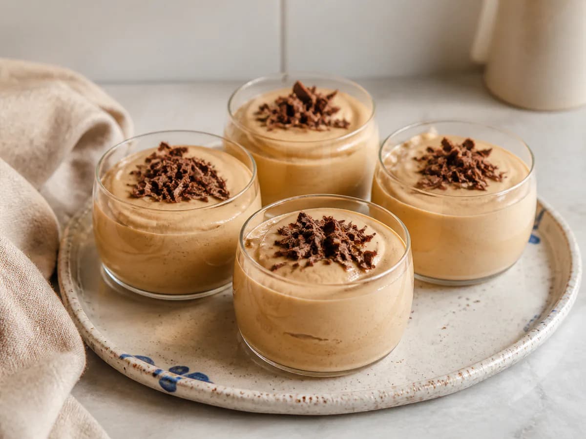 Mousse de Natas e Café com Poucas Calorias