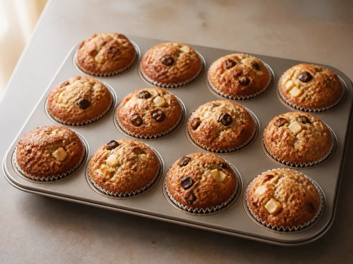Muffins de Maçã e Chocolate