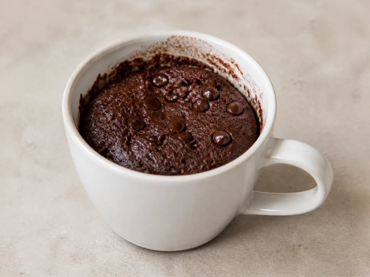 Bolo de Chocolate na Caneca no Micro-ondas