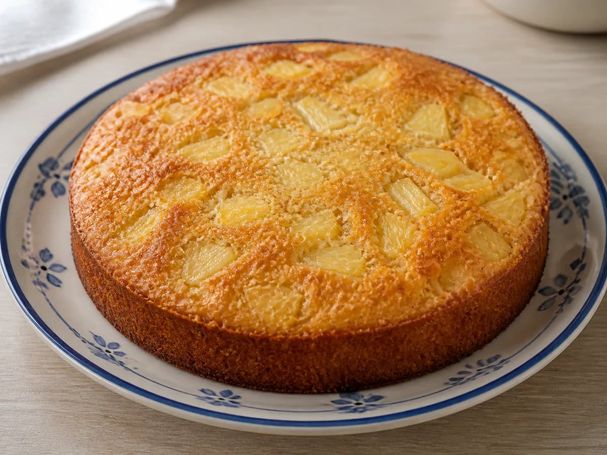 Bolo Húmido de Ananás com Leite de Coco