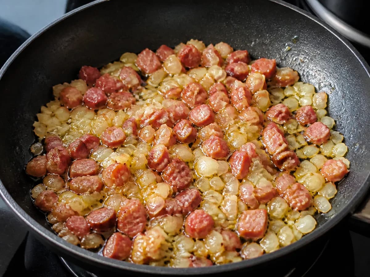 Preparação de Omelete no Forno à Portuguesa durante a confeção