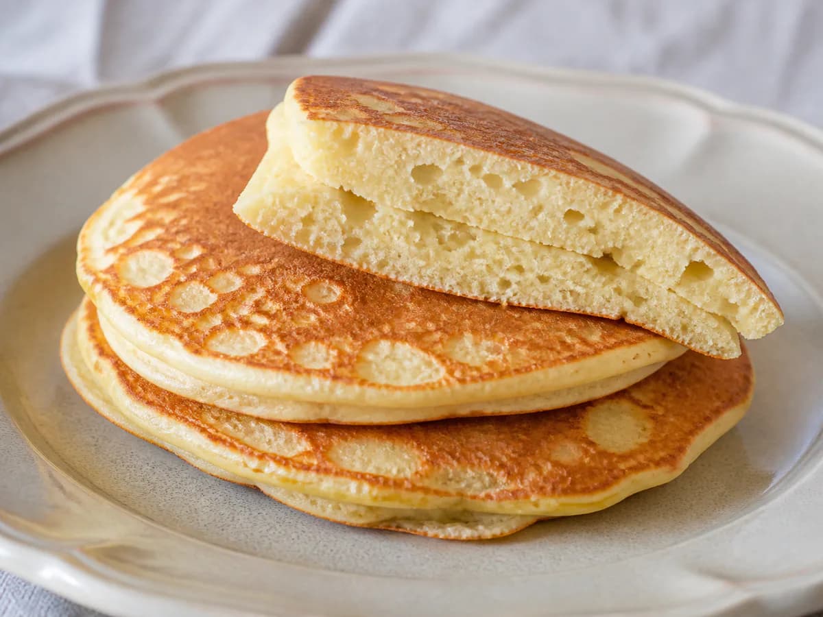 Pormenor de uma porção de Panquecas Doces