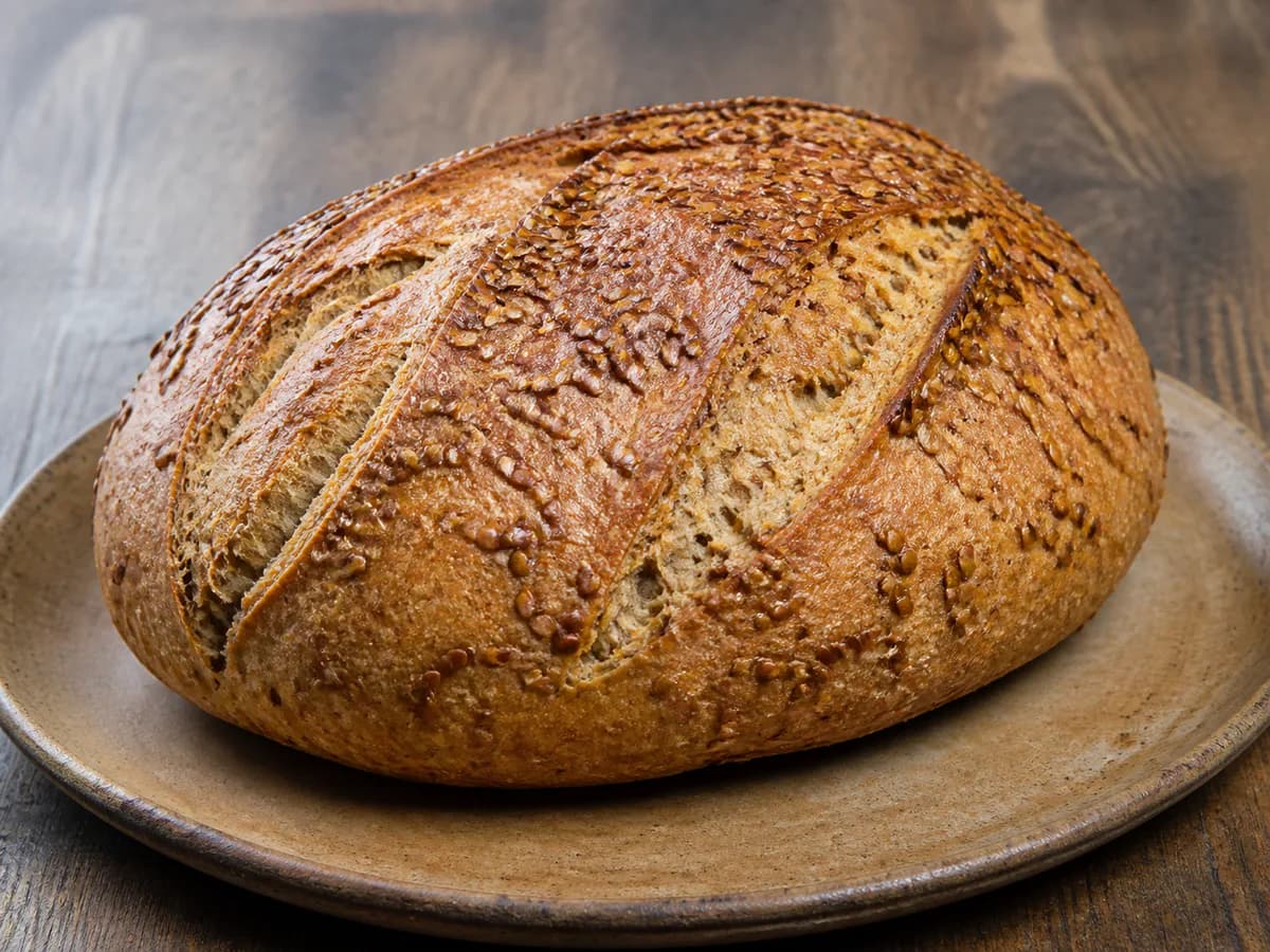 Pão de Espelta, Cevada e Trigo Sarraceno com Sementes de Linhaça