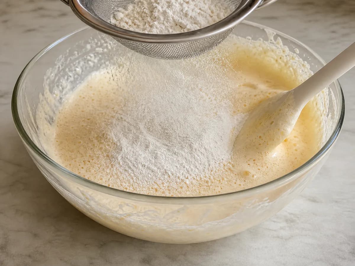 Preparação de Pão de Ló em Miniatura durante a confeção