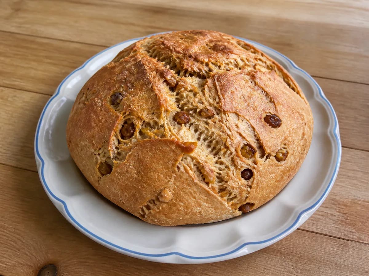 Pão de Nozes e Passas
