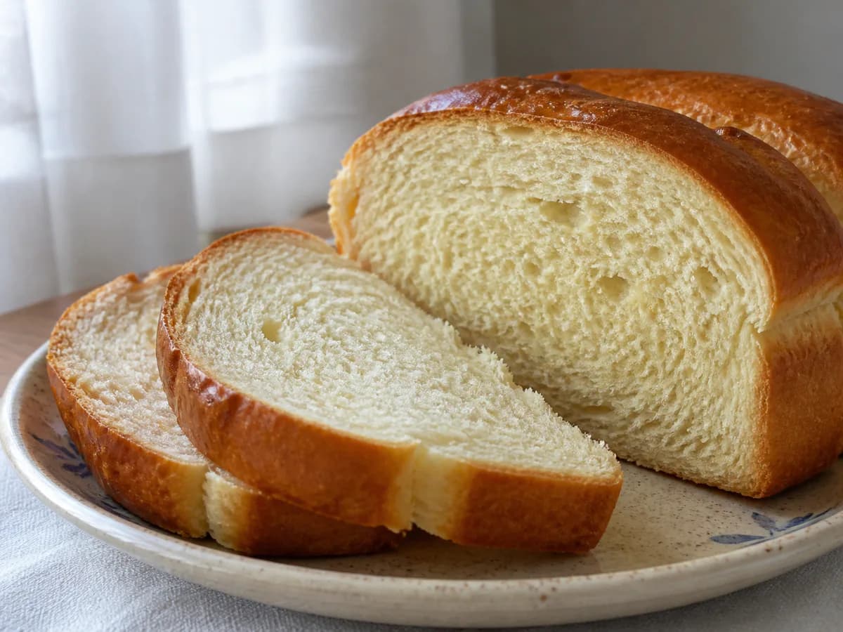Pormenor de uma porção de Pão de Pirex (Pão de Leite Caseiro)