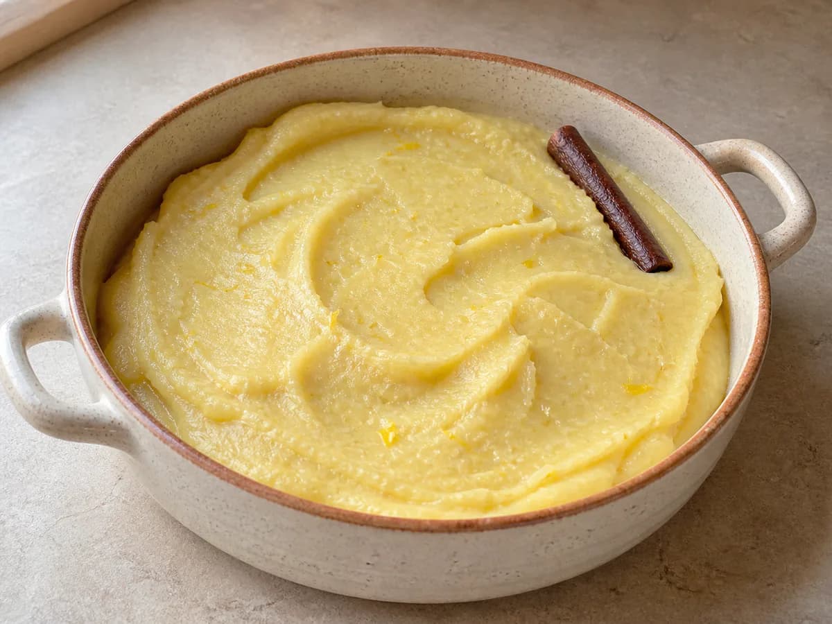 Preparação de Pastéis Doces de Batata durante a confeção