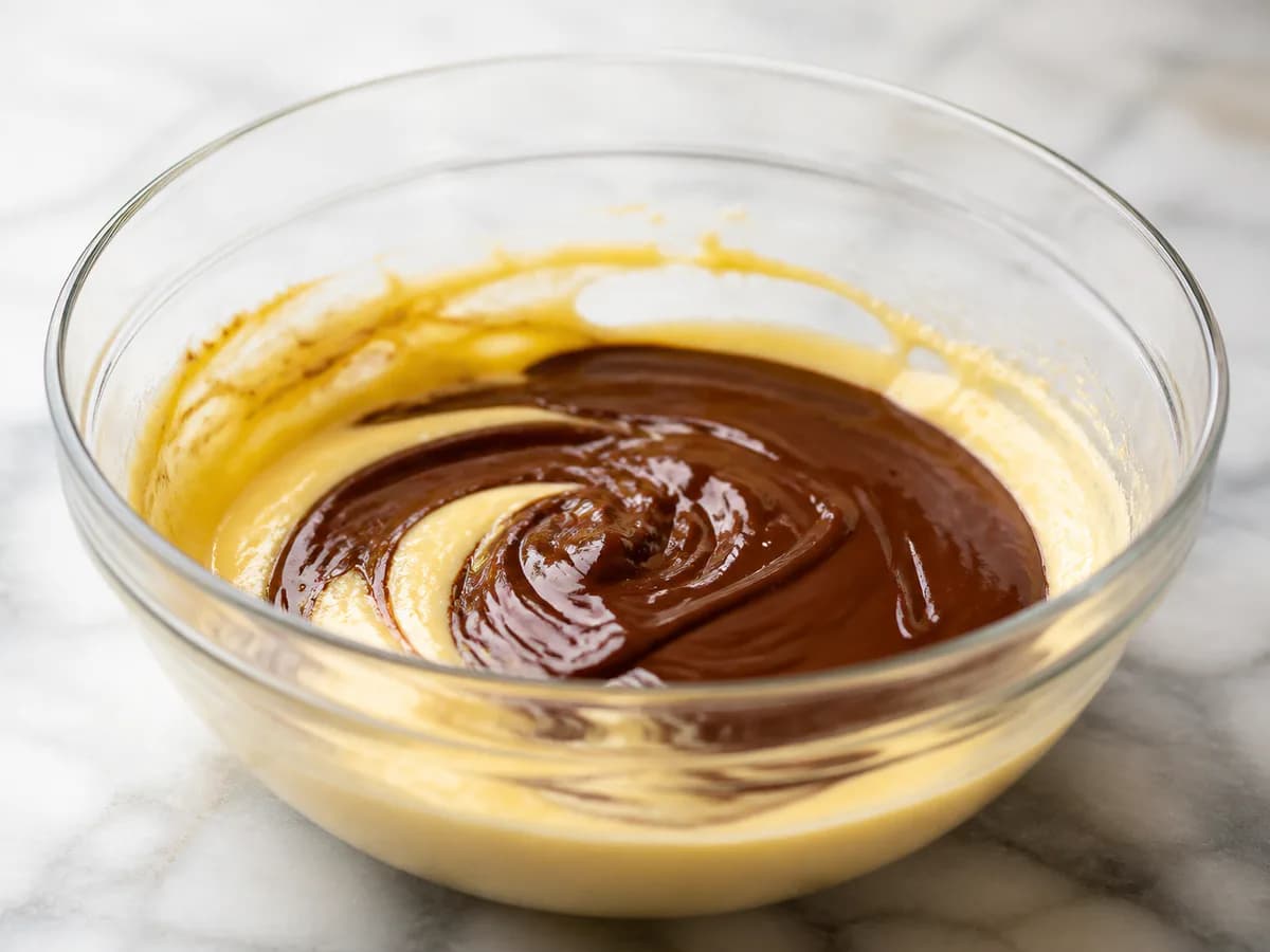 Preparação de Pavlova com Mousse de Chocolate e Morangos Sai Sempre Bem durante a confeção