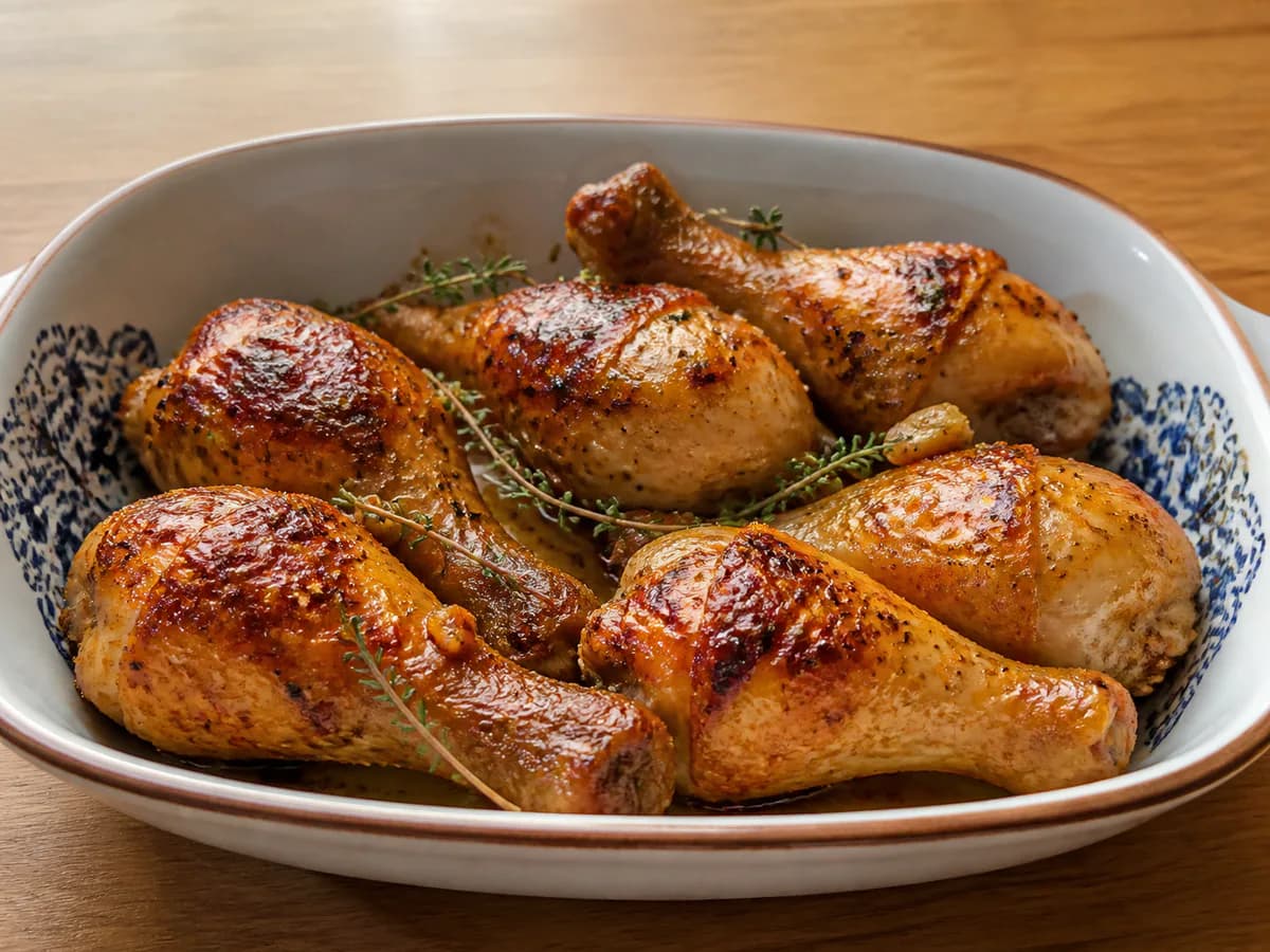 Perninhas de Frango Assadas com Mel e Limão